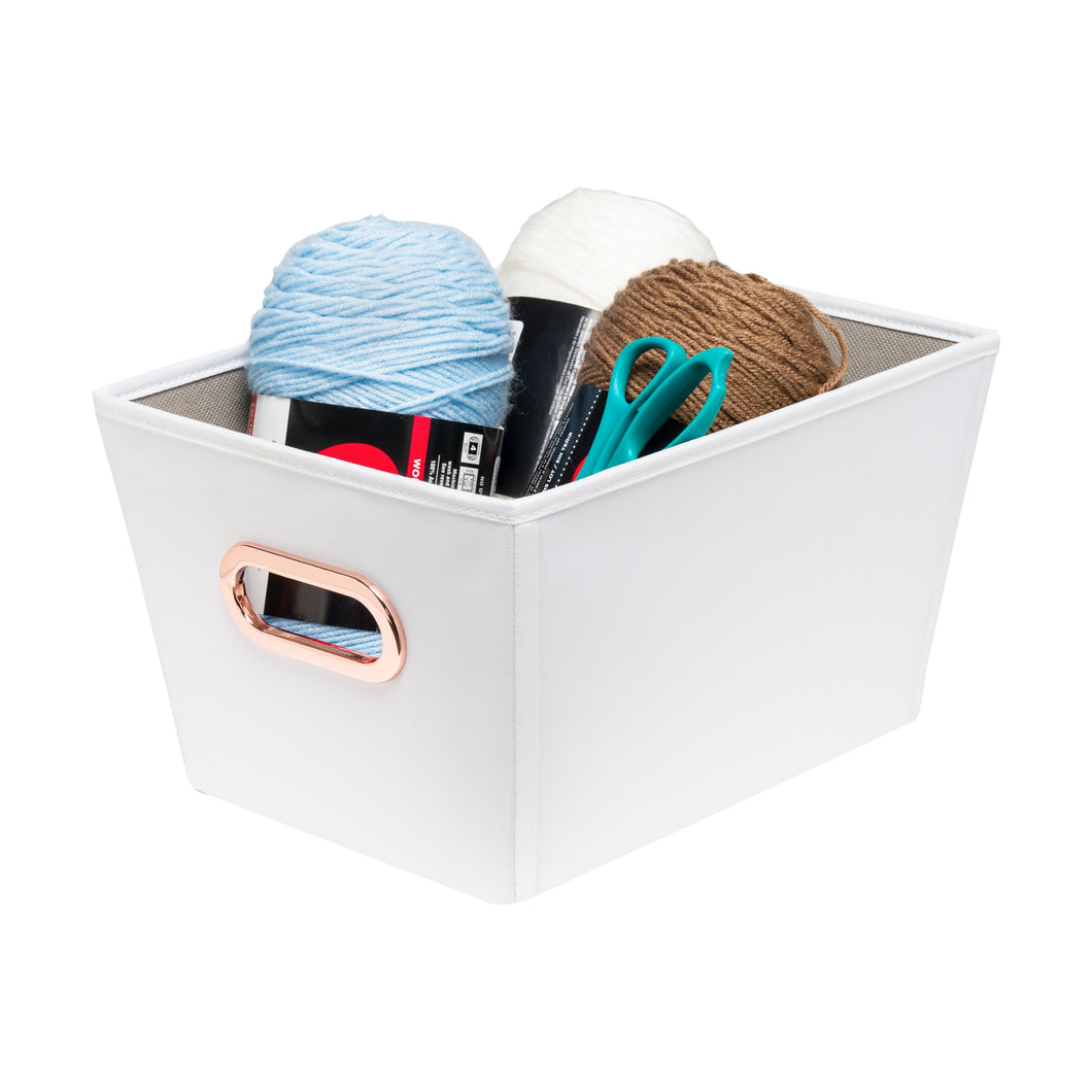 Small Storage Bin, White