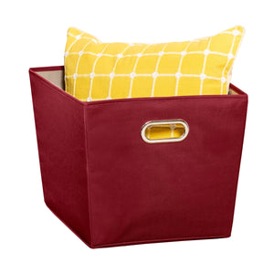 Large Storage Bin with Handles, Red