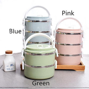 1/2/3/4 Layers Stainless Steel Thermal Insulated Lunch Box Bento Food Storage Container Maccaron