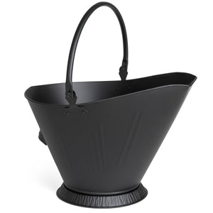 Metal Fireplace Ash Bucket Storage Container w/ Handles