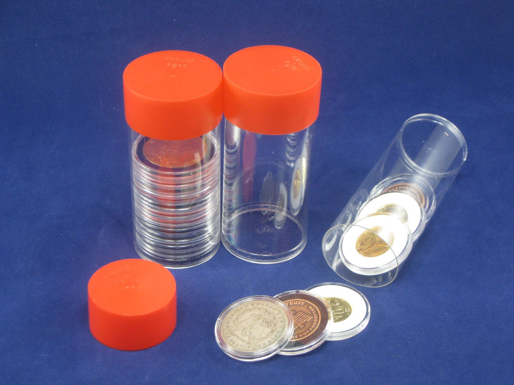 1 Airtite Coin Holder Storage Container & 10 Direct Fit H-38 Air-Tite Coin Holder Capsules for Silver Dollars
