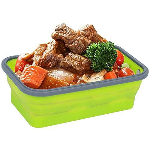 bC BimeTALliC CAble Silicone Food Storage Collapsible Meal Prep Container for...
