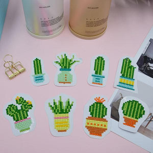Cacti Stickers (8 Pack) - 5D Diamond Painting