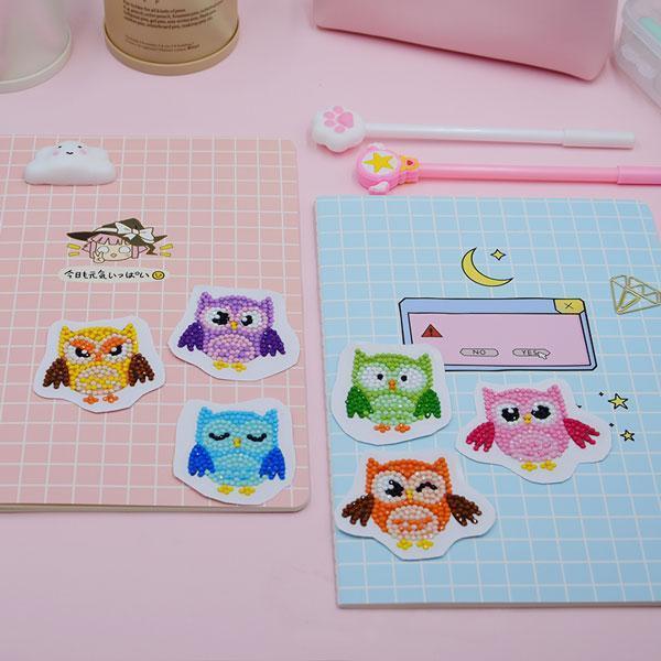 Cute Owl Stickers (6 Pack) - 5D Diamond Painting