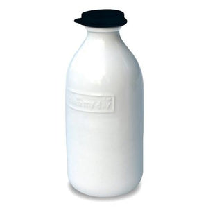 Make My Day Retro 1-Liter Milk Bottle, Black Top