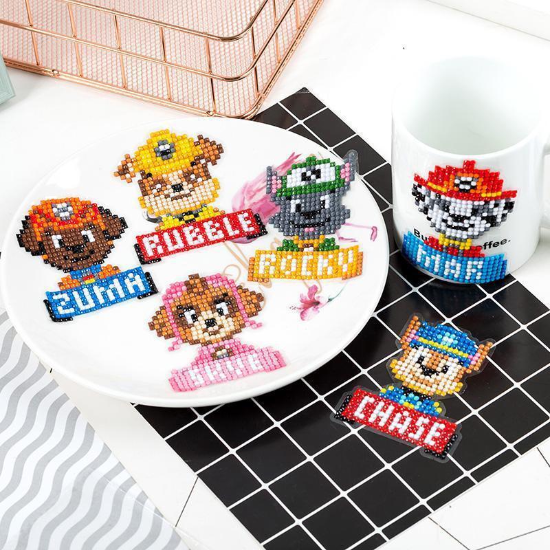 Dog Police Stickers (6 Pack) - 5D Diamond Painting