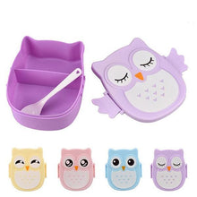 Cute Owl Lunch Box Food Fruit Storage Container Portable Bento Box Picnic