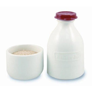 Retro Milk Bottle Creamer and Sugar Bowl Set w/Red Lid