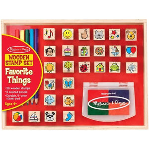Melissa & Doug Wooden Stamp Set - Favourite Things
