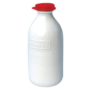 Make My Day Retro 1-Liter Milk Bottle, Red Top