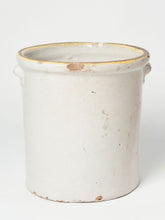 Antique Italian Olive Confit pots with white glaze
