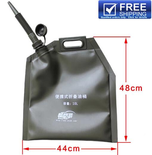10L Folding Jerry Can Fuel Tanks Bag Gasoline Bucket Storage Container Oil Tank Petrol Cans Petrol Tank Army Green