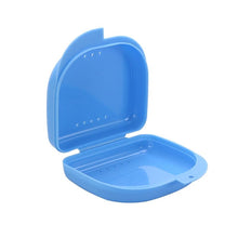 Retainer Case With Vent Holes and Hinged Lid Snaps Mouth Guard Case Orthodontic Dental Retainer Box Denture Storage Container