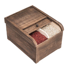Shutter Style Grain Storage Wood Container