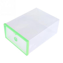 2Pcs Foldable Plastic Shoe Storage Box Case Clear Shoe Organizer Space Saver Shelf Drawer Shoe Storage Containers Holder