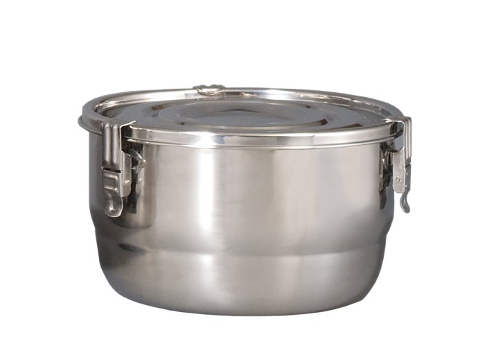 CVault Stainless Steel Air-Tight Metal Storage and Curing Container - 10cm (Medium V2) 0.5Litre