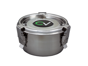 CVault Stainless Steel AirTight Metal Storage & Curing Container -  8cm (Small)